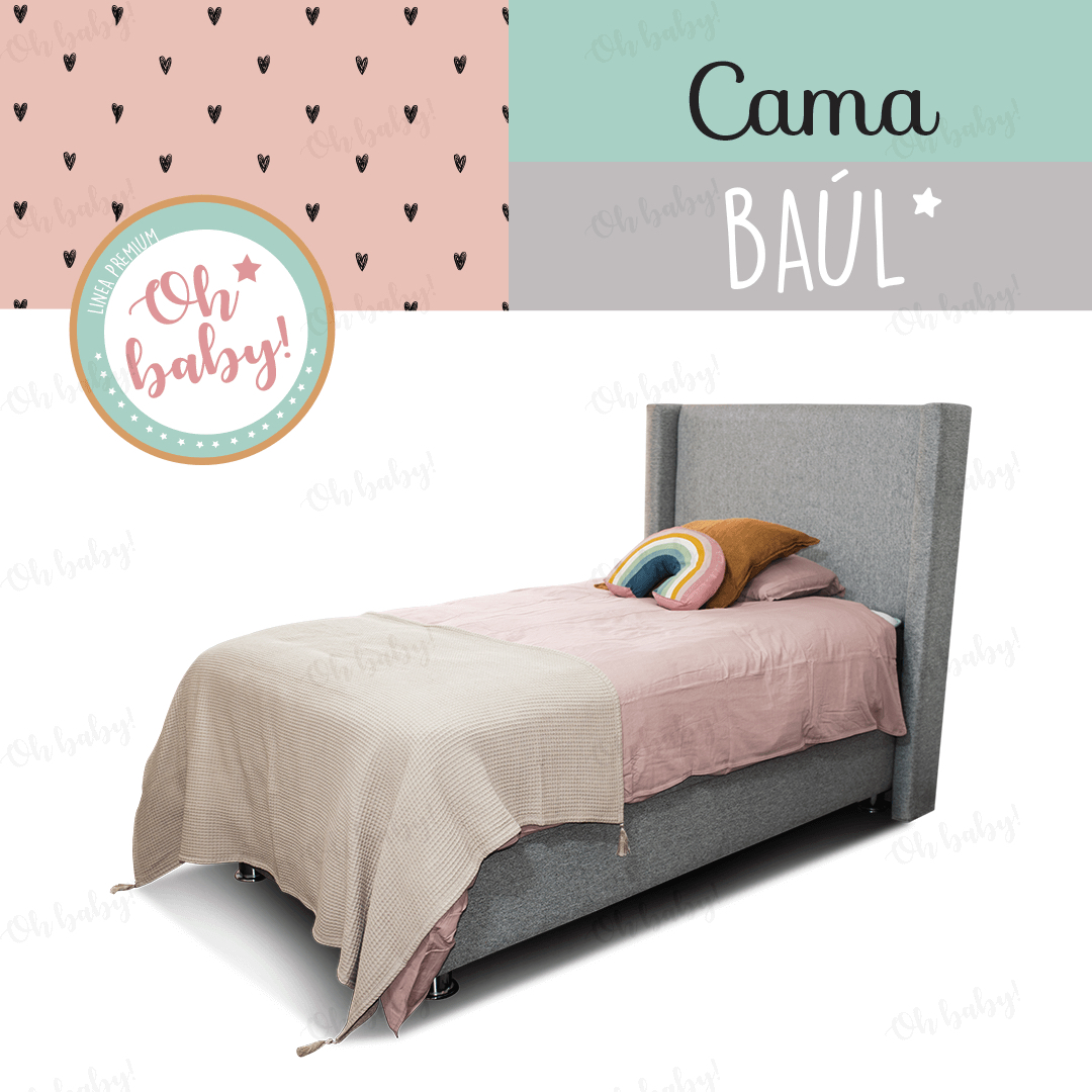cama baul dormitorio cuarto guardar espacio comodidad ahorrador colchon ohbaby sueño seguro 1 - Cama baúl abatible