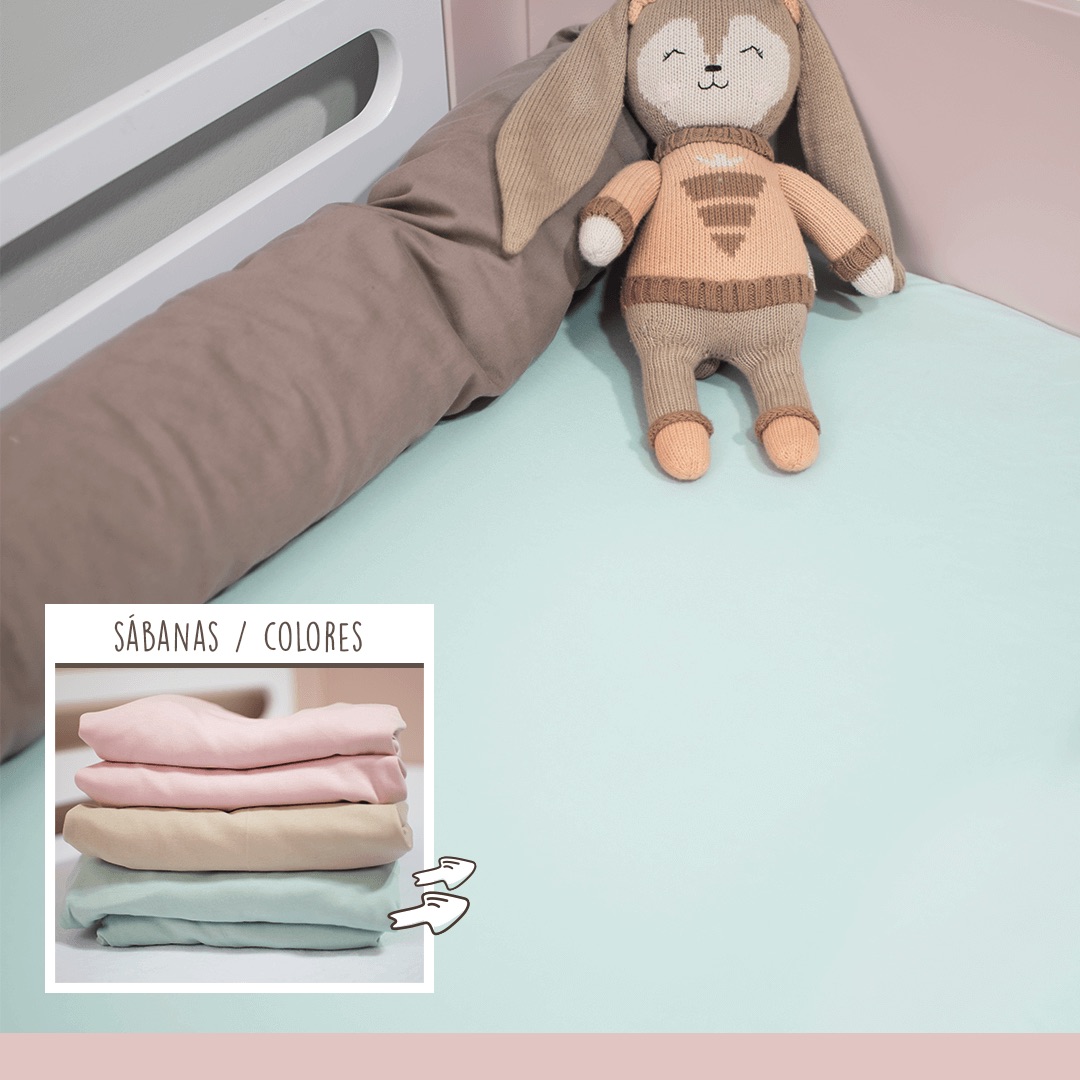 Set de sábanas Verde sabanas ohbaby verde pastel - Set de sábanas Verde